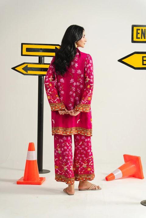 2 Piece Printed Linen Suit