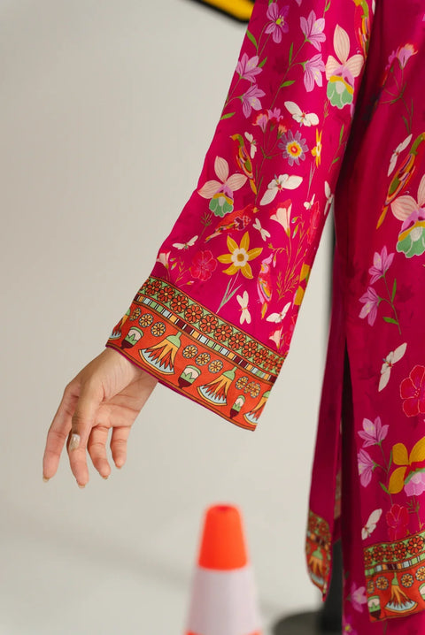 2 Piece Printed Linen Suit