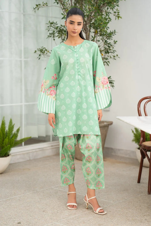 2 piece ready to wear lawn suit mint green floral print pret summer 2026 Pakistan Beyond East