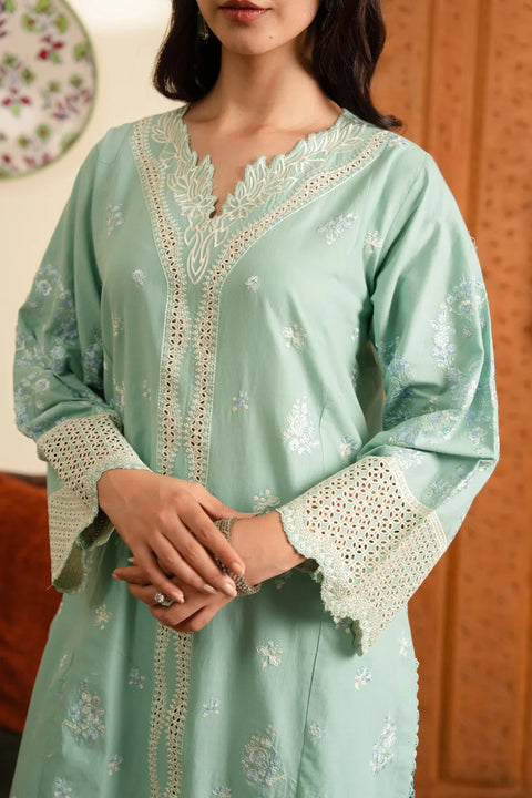 2 Piece Embroidered Cambric Dress Pret SS - 26