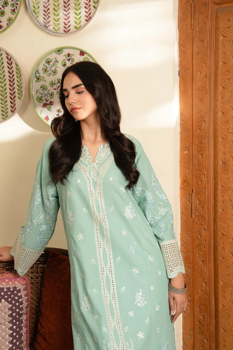 2 Piece Embroidered Cambric Dress Pret SS - 26