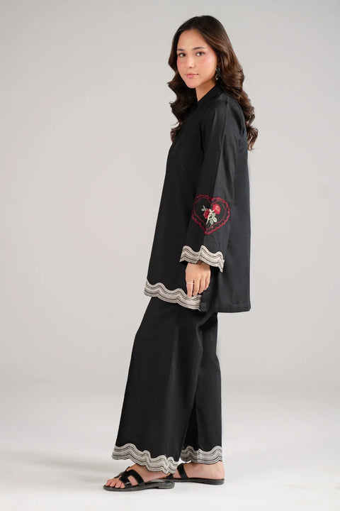 2 Piece Embroidered Cambric Suit