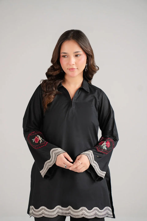 2 Piece Embroidered Cambric Suit