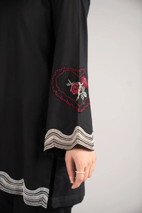 2 Piece Embroidered Cambric Suit