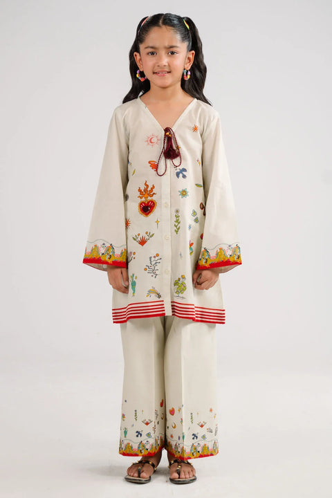 2 Piece Printed Cambric Suit