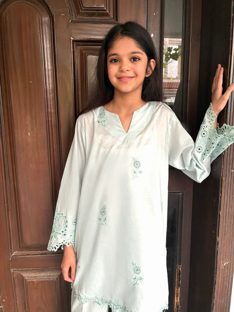 2 Piece Embroidered Lawn Co-Ords Set