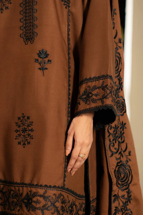 3 Piece Embroidered Linen Suit Pret SS - 26