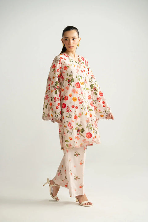 2 Piece Embroidered Lawn Co-Ord Set